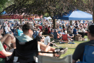 Crowd of people enjoying Proudly PA! Music Festival